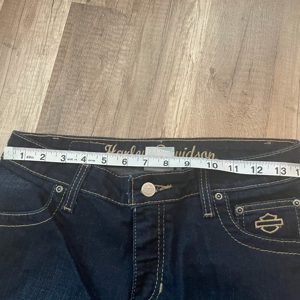 Vintage Women's Harley Davidson Denim Jeans Sz 4 - Picture 5 of 12